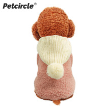 Pet dog cat Autumn and winter velvet Teddy bear clothes Lamb fluff line hat Vest hat Maomao clothing
