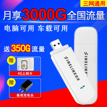 Plug-free card three network switch Portable wifi unlimited traffic Mobile wifi broadband network 4g router Wireless network card