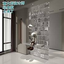 Glass bricks light and impenetrable Italian designer classic square glass bricks partition porch crystal bricks