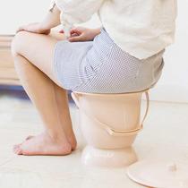 Plastic spittoon toilet home old man bedroom wedding thickened raised old urine bucket home night pot Lady