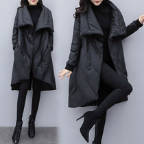 Long down cotton coat women 2020 winter New thin thick cotton coat coat black loose size womens