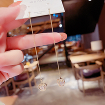 South Korea East Gate Temperament Superior Crown Ear Line Long style Round Face with Slim Crowns design Sensation Ear Pendant Woman