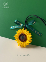 Sunflower car pendant ins fresh flower expanded fragrance plaster car interior aromatherapy decoration creative hanging