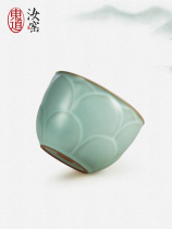 Dongdong Ruyao Tea set Small lotus single cup Female tea pot Master cup Tea cup Tea cup Ceramic personal teacup