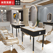 Net Red Barber shop hairdressing mirror stage tide hair salon special cabinet integrated single-sided double-sided mirror wall mirror with light