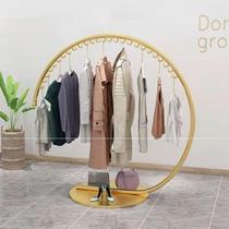 New European-style fashion clothing clothes hat rack floor hanging clothes rack bedroom hanging clothes hanger indoor minimalist iron art shop clothing