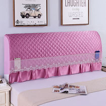 2021 New bedside dust cover thick all-inclusive Nordic soft bag solid wood bedside Backrest Cover