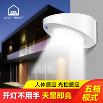 Solar Outdoor Courtyard Lamp Home Body Induction Wall Lamp Indoor Waterproof Outdoor Balcony Super Bright Lighting Street Lamp