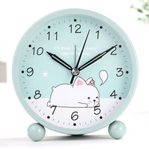 Mute alarm clock table bedside lazy bug get up cute girl cartoon children primary and secondary school students with alarm simple desk