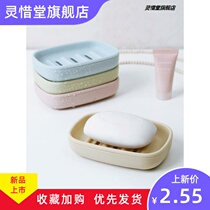 Bathroom non-slip soap box European transparent drain high foot soap box creative without cover simple home waterproof soap