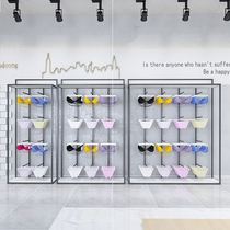 New Iron Art Underwear Show Rack Hung Bra Multilayer Ground Underwear Gold Underwear Display Cabinet Shop Underwear Middle Island