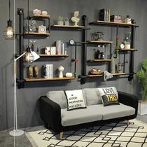 New Industrial Wind Wall Shelf Rack Bar Terrace Drink Retro Milk Tea Shop Wall-mounted Shelf Coffee Hall Genesis