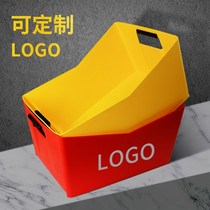 Ice bucket bar Creative commercial beer ice bucket Plastic beer frame ktv square dry ice wine bucket Foreign wine storage bucket