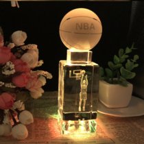 Send love to play basketball boys birthday gift crystal ball lamp Harden Curry Kobe souvenir trophy ornaments gift