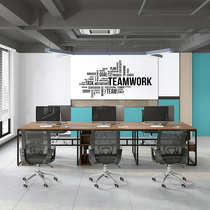 Staff office table and chair combination simple modern office computer desk double staff Station 4 6 people Office card seat
