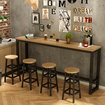 -= Simple home fast food restaurant small reading room long high table Post modern coffee shop hanging against the wall meeting room-