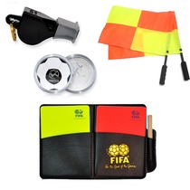 Football match referee patrol flag picker Red Yellow card referee equipped with professional whistle tooth whistle