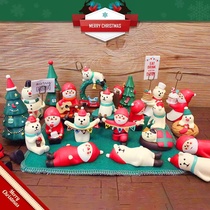 ins Japanese Christmas Eve Christmas Santa Claus cat creative ornaments to send students couple Christmas gifts