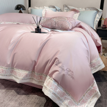200 high-end double-strand long suede cotton four pieces of luxurious all-cotton pure cotton 100 bed sheet bedding upscale bedding