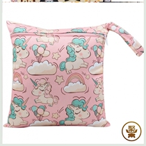 Childrens diaper wet protection bag double sealed bag Baby bottle pocket replacement fashion baby out storage bag
