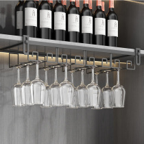 Non-perforated red wine glass holder household wine glass goblet upside down wine cabinet hanging wine glass holder high-end luxury