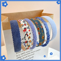 Hair bundle hair hoop retro French women out to Joker Hong Kong wind floral headband Net red 2021 new hair card headgear