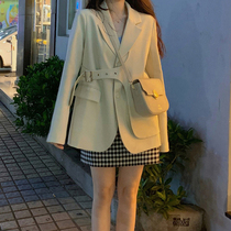 Early spring 2021 new women's high-end design feeling minority net red fried street small casual thin suit jacket