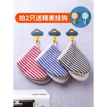 Exported to Japan thick anti-hot gloves high temperature baking oven special microwave oven heat insulation kitchen heat-proof household