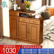 Solid wood living room partition shoe cabinet Double-sided entrance cabinet Chinese household entrance door into the home large capacity hall foyer cabinet