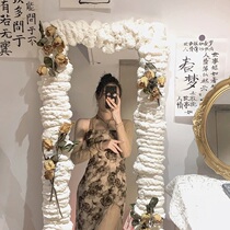 Full Body Mirror Diy Cream Glue Mirror Transform Handmade Mesh Red Bag Rims Bubble Gum Foam to make Decorative Material