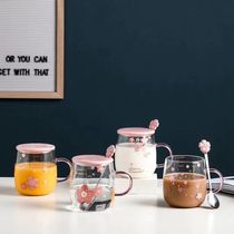 Star Yue Japanese scale glass hipster portable water Cup girl coffee cup student home belt tea cup