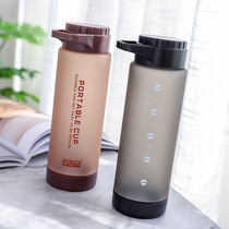 Korean Fashion Lukewarm Plastic Cups Large Capacity Frosted Sports Water Cups Outdoor Portable Creative Cups