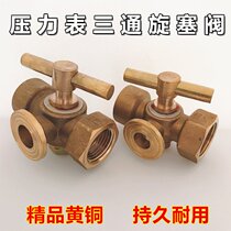 All copper thickened high pressure pressure gauge three-way plug valve boiler vent Corker M20*1 5 4 points dn15