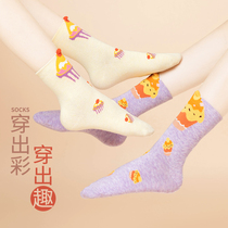 Childrens womens socks girls baby autumn and winter cotton thin socks spring and autumn cotton girls autumn children