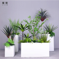 Lijin large-scale simulation green plant landscape decoration indoor stair plant landscaping traveler banana bell tree scene layout