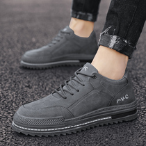 Frock mens shoes waterproof and anti-workout Martin Chauz shoes slip to work casual leather shoes mens labor shoes