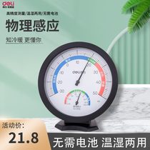 Del Thermometer 9016 Indoor and Outdoor Thermometer Classic Simple High Precision High Quality Imported Movement Baby Room
