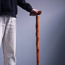 Hainan Huanghua pear stick sea yellow crutch cane solid wood old mahogany old crutch scepter civilized stick Rosewood