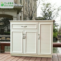 European all-aluminum alloy shoe cabinet simple modern multi-function hall cabinet simple balcony outside Locker Custom