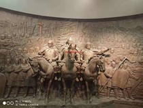 Glass GRP imitation bronze red subject Campus Culture Party Building Integrity Relief Background Wall Artificial Sandstone Solid Pendulum