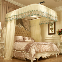 Princess Wind nets 2022 New advanced u-type rail Home thickened encrypted bedroom bed curtain integrated mosquito net