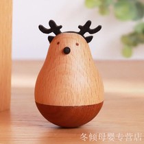 Desk tumbler Tumbler Decorations Small Pendulum Pieces Wooden Handicraft Girl Hearts Creative Cute Graduates Day Gifts