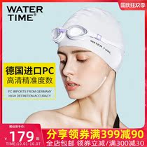 Swimming glasses myopia waterproof anti-fog HD men and women left and right degrees different comfortable large frame professional swimming glasses equipment