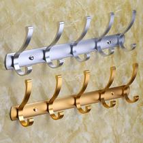 Space aluminum adhesive hook aluminum alloy adhesive hook bathroom row hook wall hanging coat hook toilet coat hanger metal hook