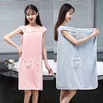 Bath towel womens summer 2021 new can be worn and wrapped in household than pure cotton absorbent quick-drying towel large bath towel bath skirt