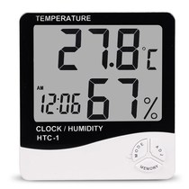 HTC-1 high precision large screen indoor electronic hygrometer Household thermometer hygrometer with alarm clock