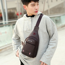 Casual chest bag Mens bag waterproof wear-resistant shoulder messenger bag Travel small backpack Student Korean version wild factory goods