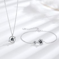 S925 Sterling Silver Dream planet bracelet female Korean version of glass beads niche bracelet temperament fashion handwear new net red