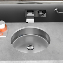 Six-star toilet stainless steel embedded basin hotel B & B round wash basin basin washbasin home