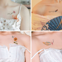 Tattoo stickers waterproof female lasting Korean simulation ins net red cover scar clavicle sexy chest arm semi-permanent